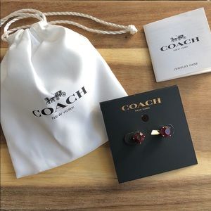 Coach Wizard of Oz Ruby Red Stud Earrings (F38035)